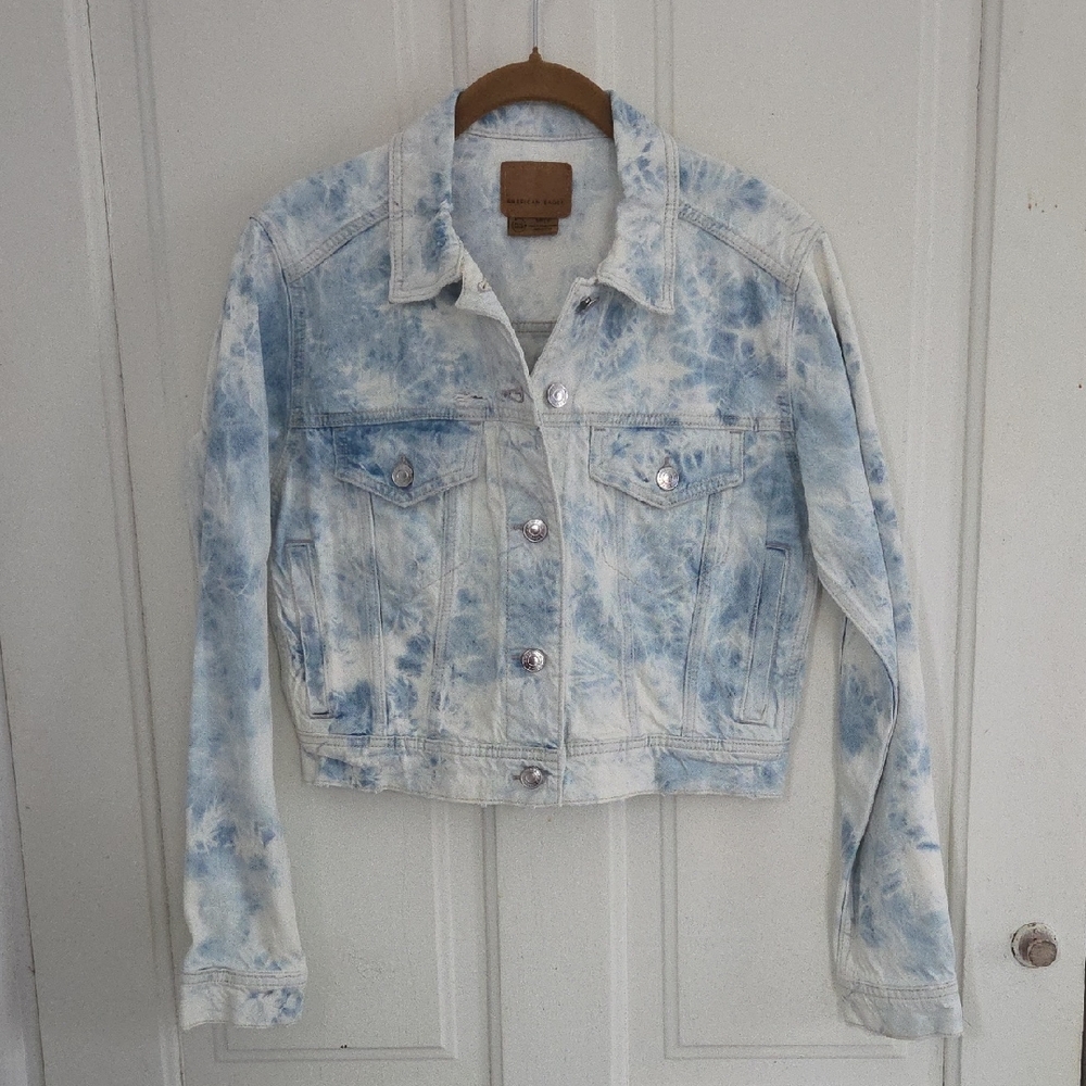 AE Shrunken Tie-Dye Denim Jacket - Picture 6 of 11